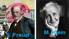 Sigmund Freud et Mélanie Klein